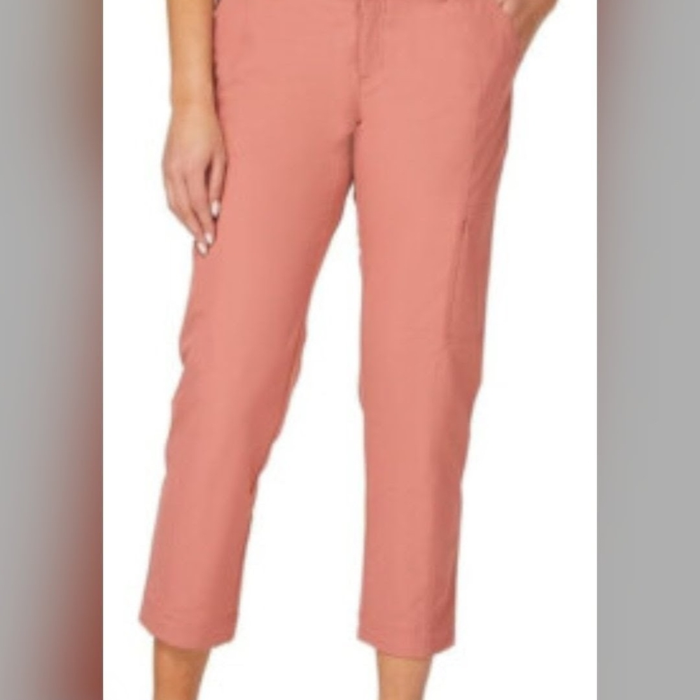 Kirklands Cropped Straight-Leg Pants in Dusty Rose